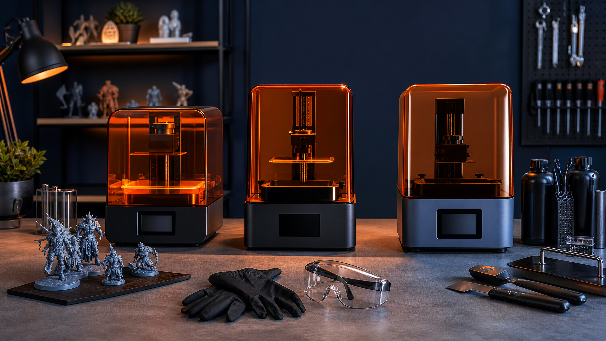 Best resin 3D printers under $300 with resin vat glow and safety gear