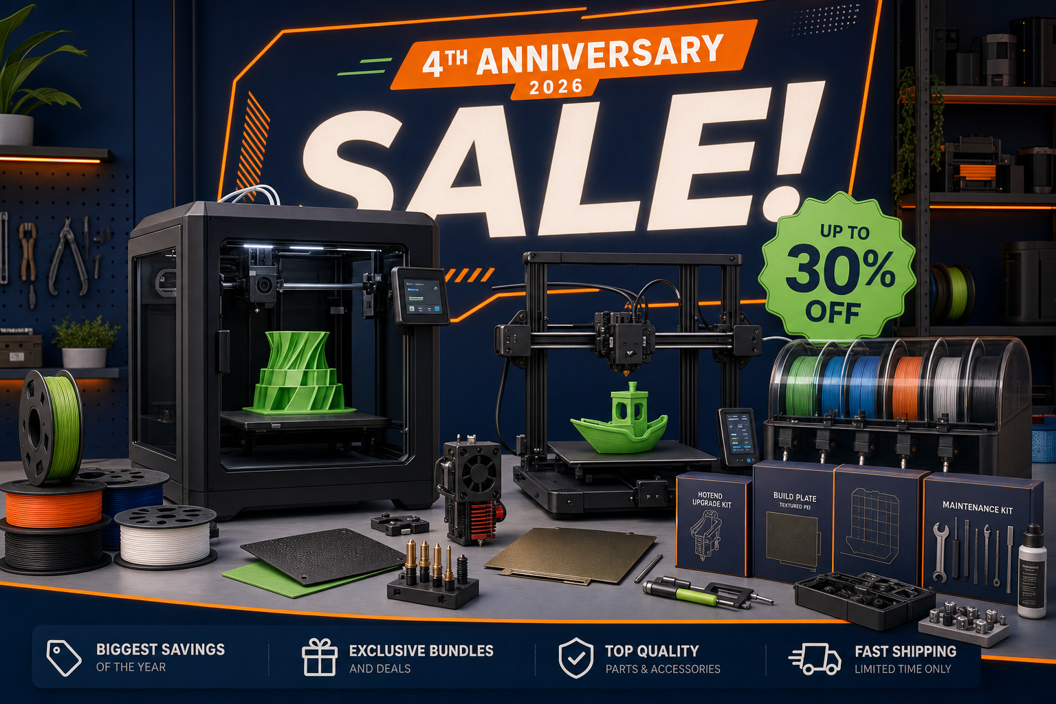 Bambu Lab anniversary sale 2026 deals for printers AMS filament and accessories